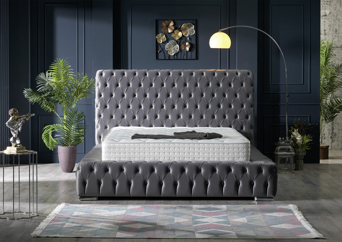 Lit coffre capitonné ROYAL 140x190 cm