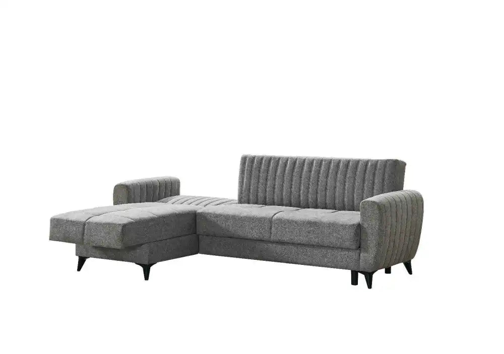 Canapé d'angle LENA convertible et réversible avec coffre de rangement