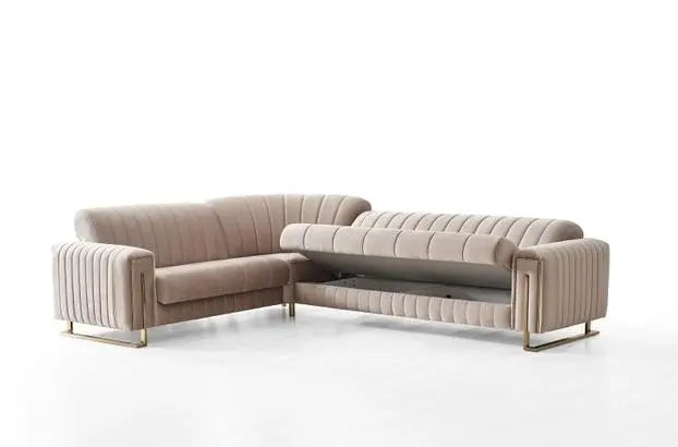 Canapé d'angle 6 places LINEA convertible