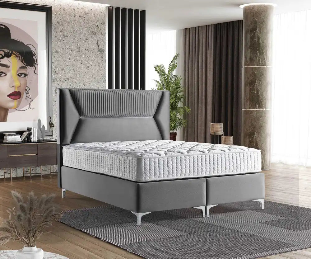 Lit coffre LYON en velours