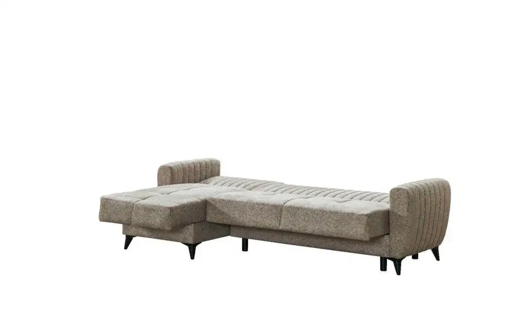 Canapé d'angle LENA convertible et réversible avec coffre de rangement