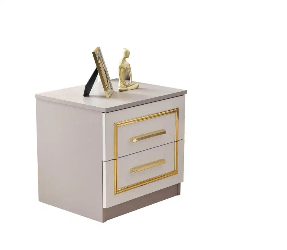 Chambre à coucher complète PARIS blanc gold