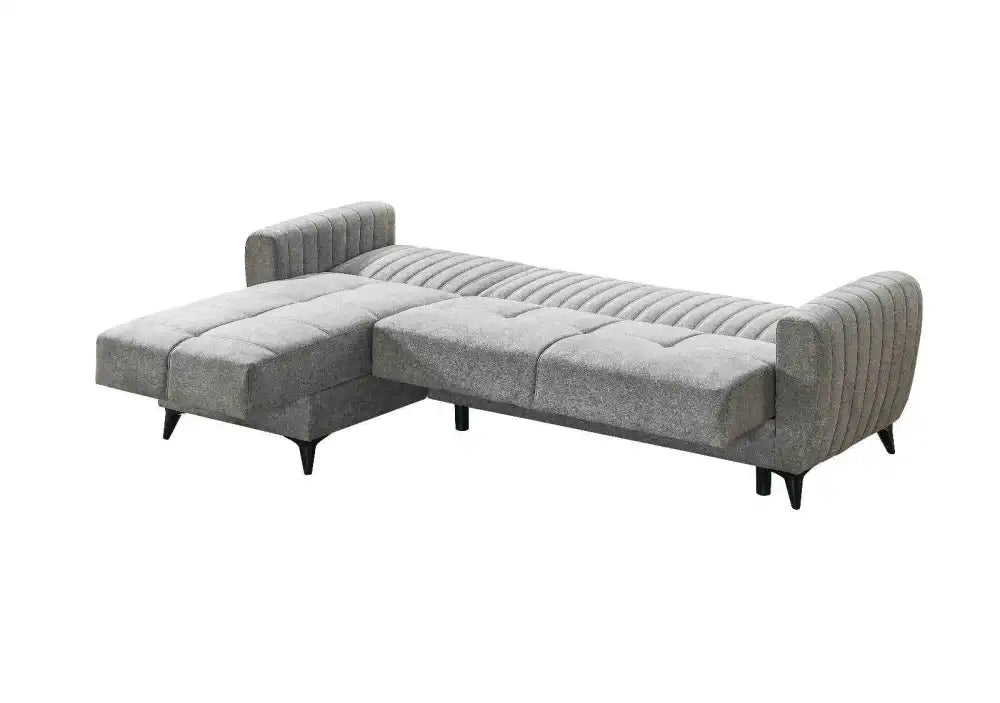 Canapé d'angle LENA convertible et réversible avec coffre de rangement