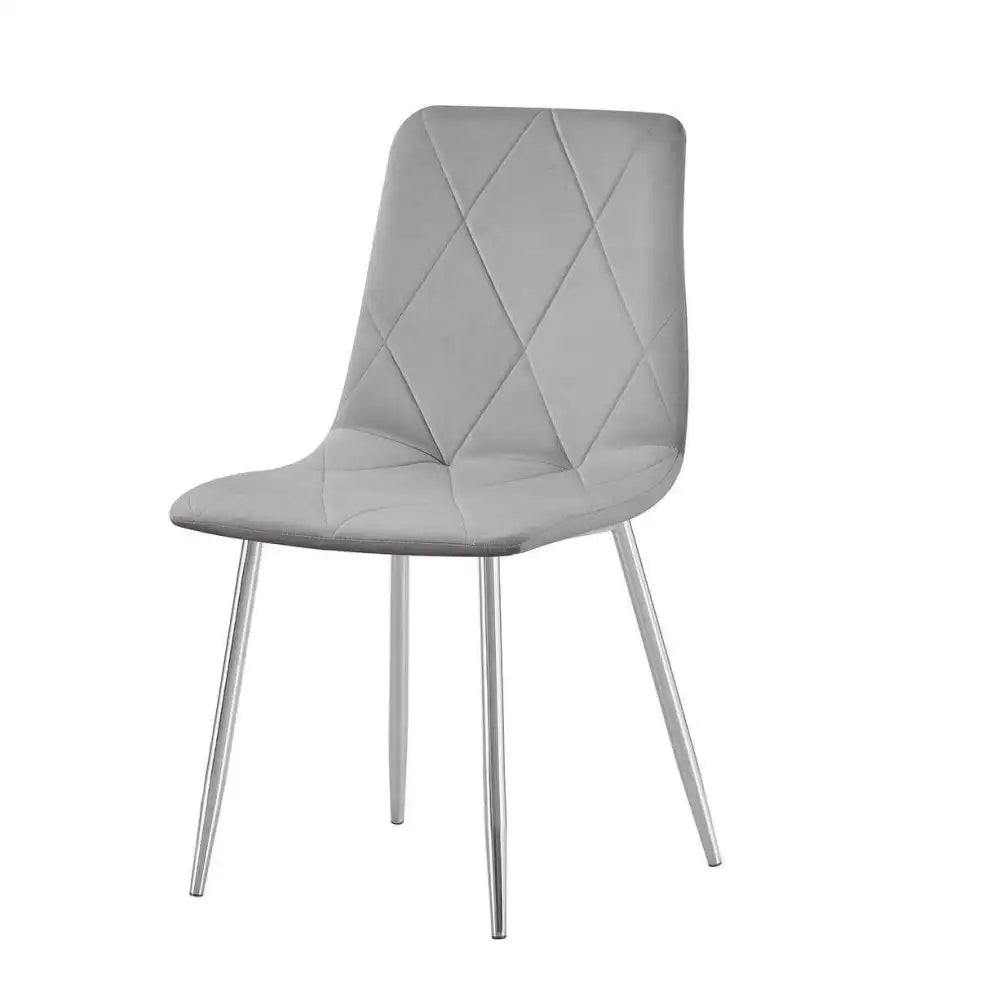 Lot de 2 chaises GONE chrome velours