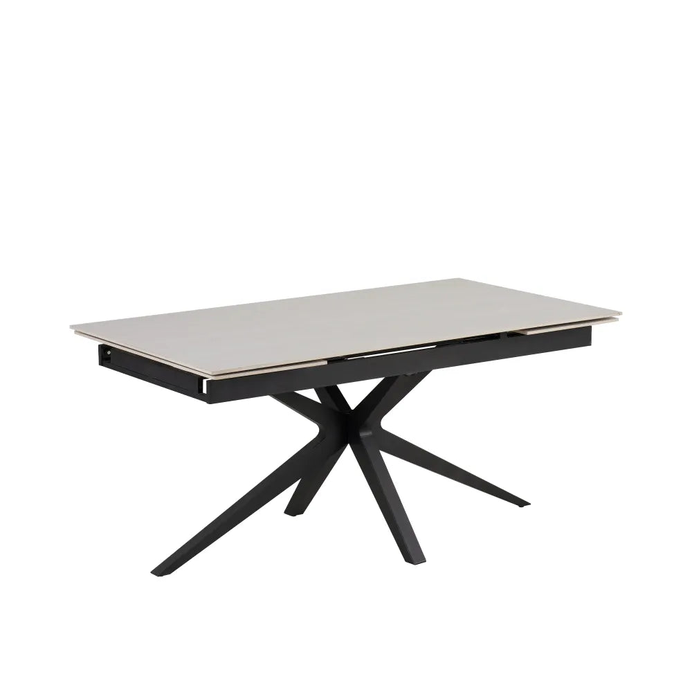 Table à manger extensible TONIA 160 à 240 cm céramique travertin