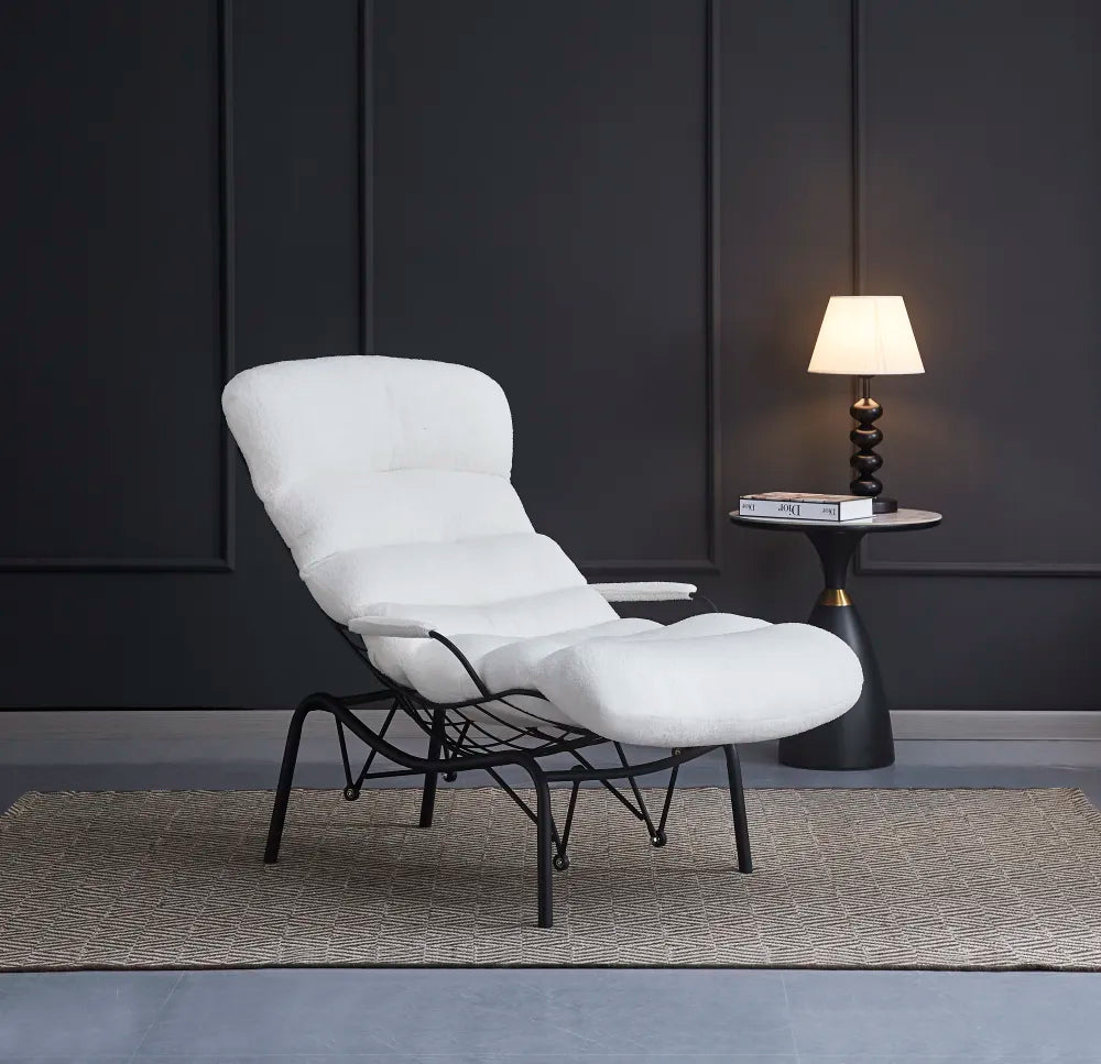Fauteuil relax MONICA blanc doudou