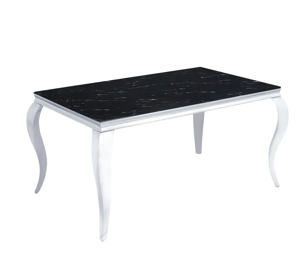 Table à manger BAROQUE chrome
