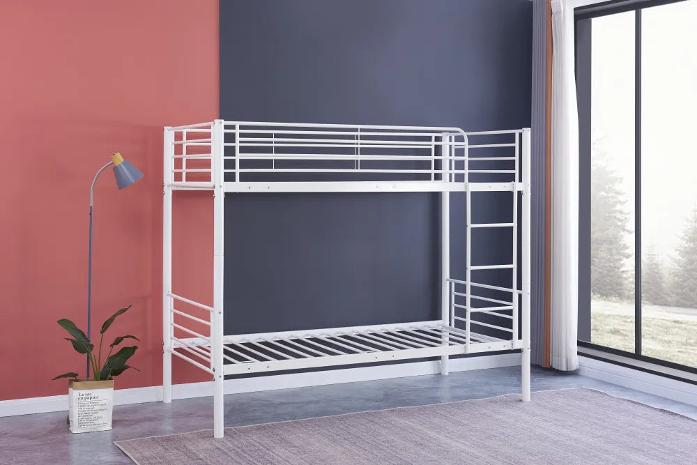 Lit superposé LUNA 1+1 Séparable en métal 90x190 cm sommier inclus