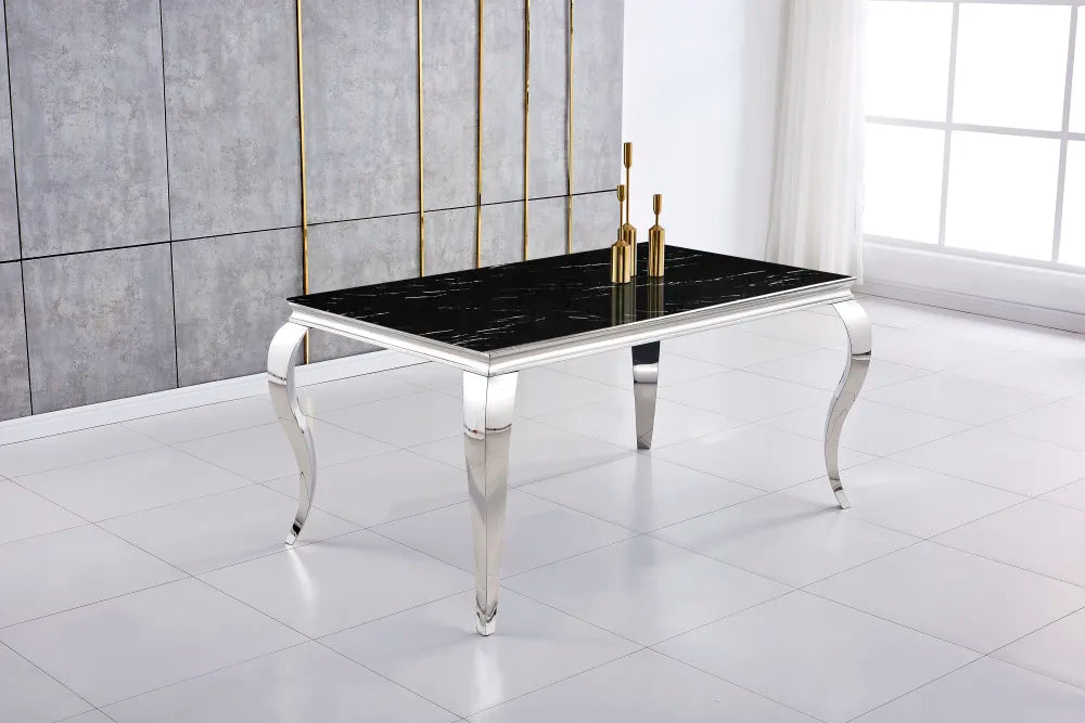 Table à manger BAROQUE chrome