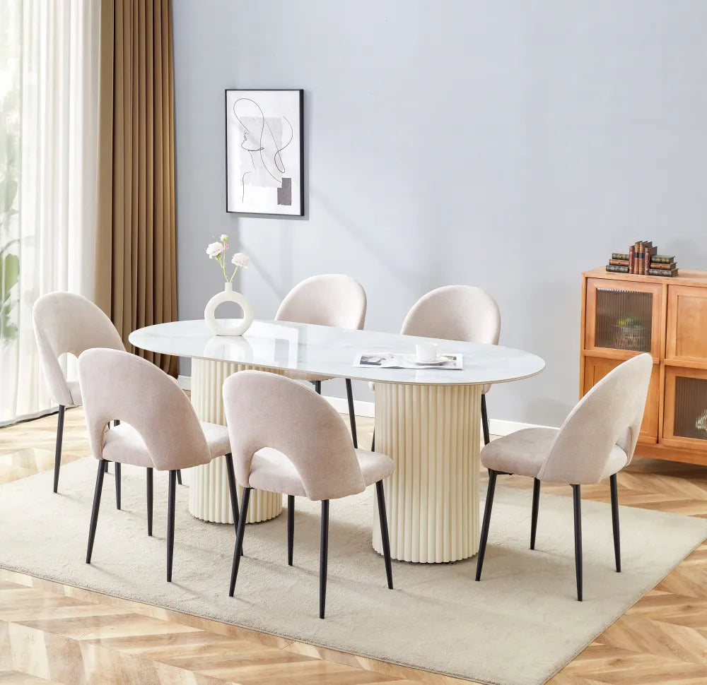Table à manger KEYSHA en céramique 180x90 cm