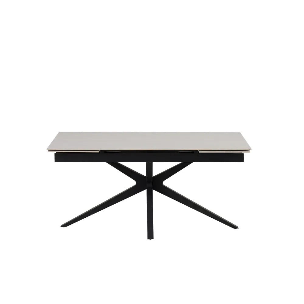 Table à manger extensible TONIA 160 à 240 cm céramique travertin