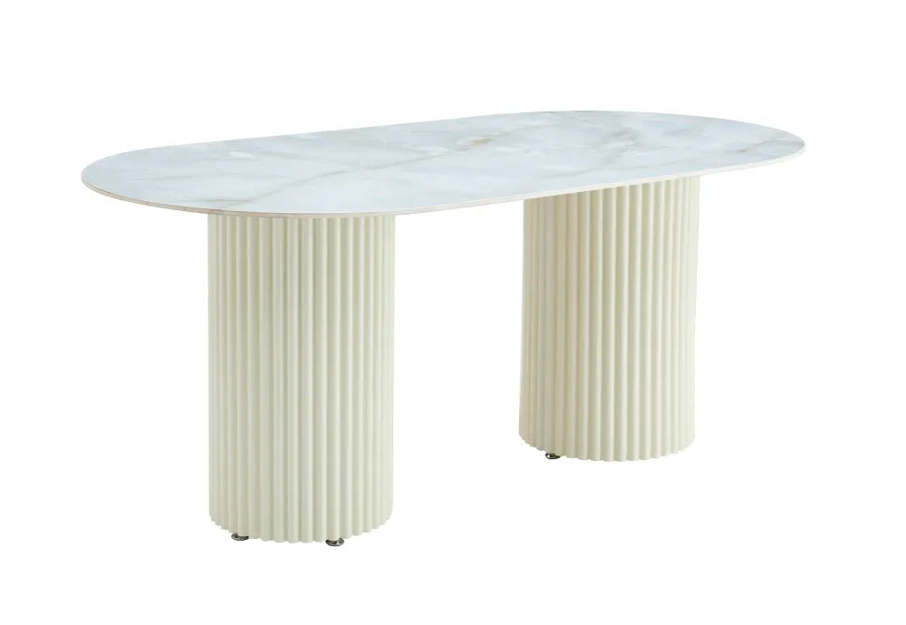 Table à manger KEYSHA en céramique 180x90 cm