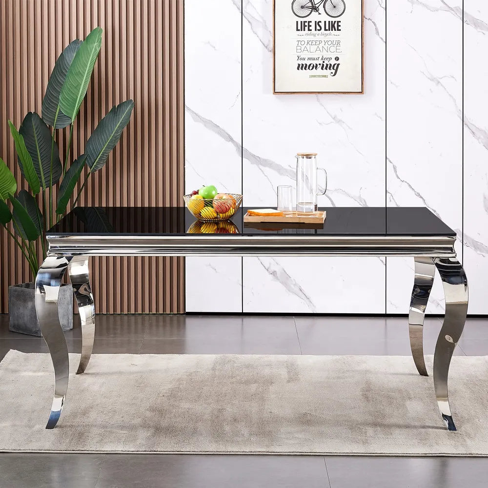 Table à manger BAROQUE chrome