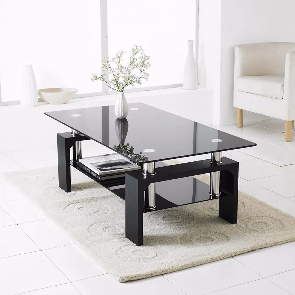 Table basse GLORIA pieds noir