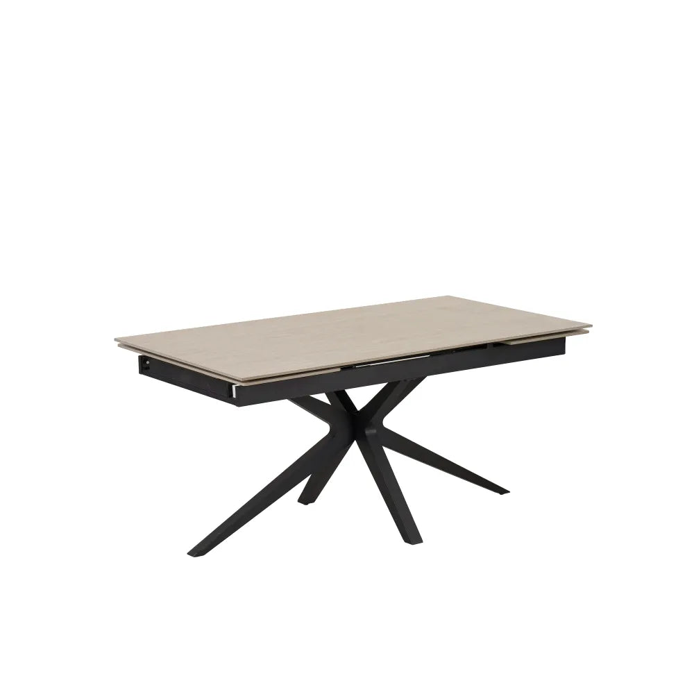 Table à manger extensible TONIA 160 à 240 cm céramique travertin