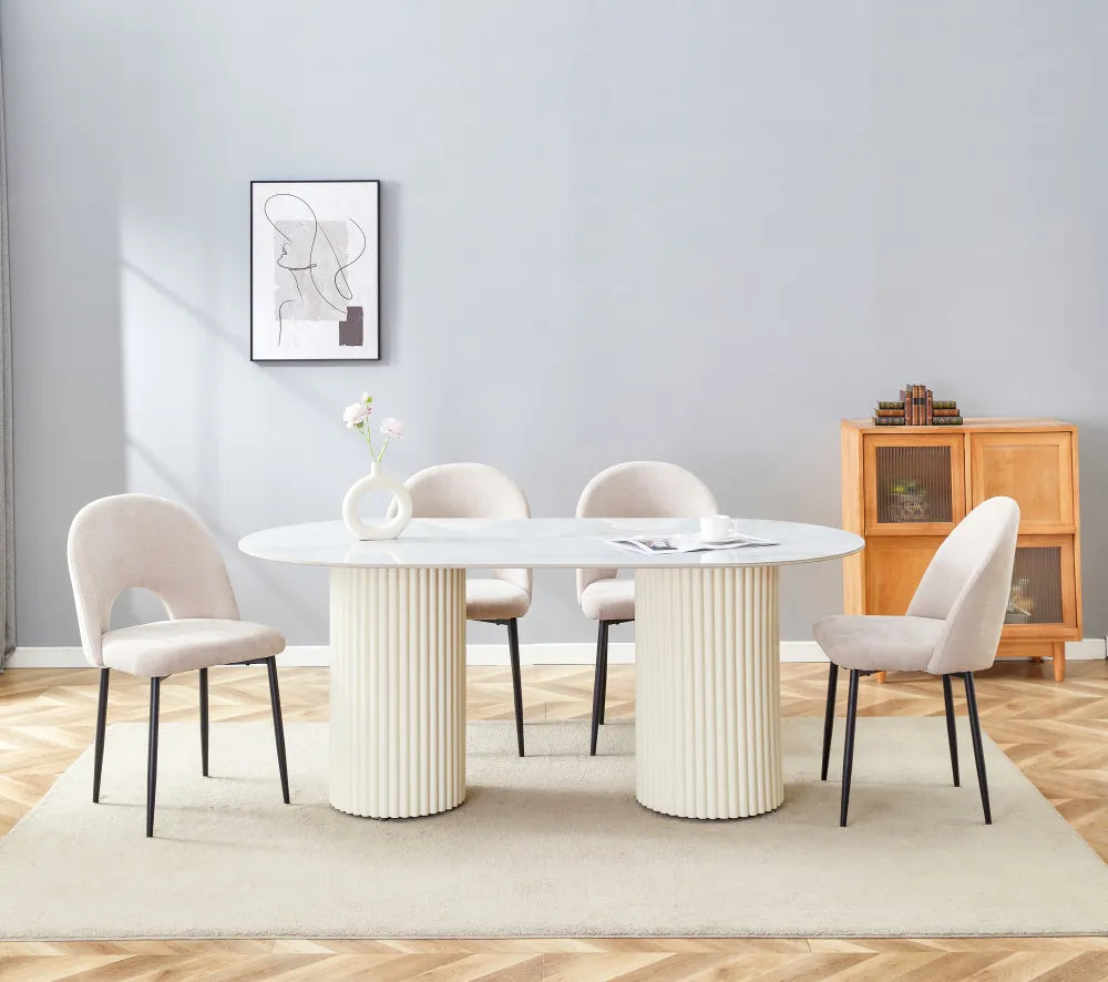 Table à manger KEYSHA en céramique 180x90 cm