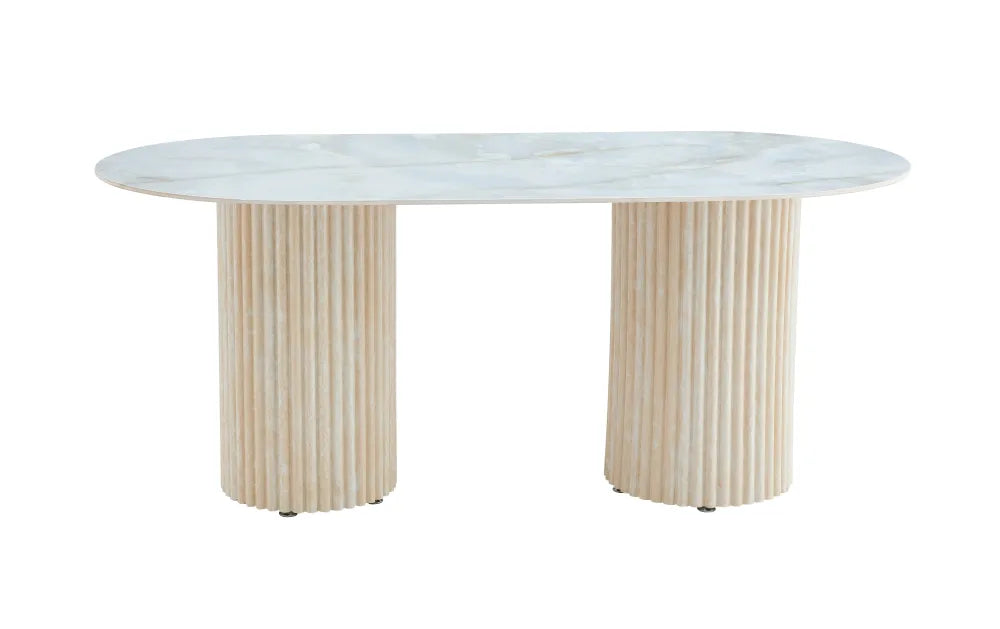 Table à manger KEYSHA en céramique 180x90 cm