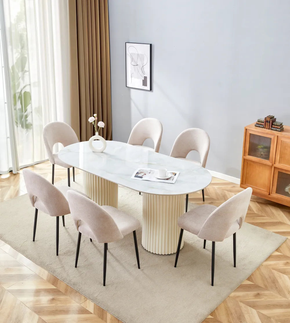 Table à manger KEYSHA en céramique 180x90 cm