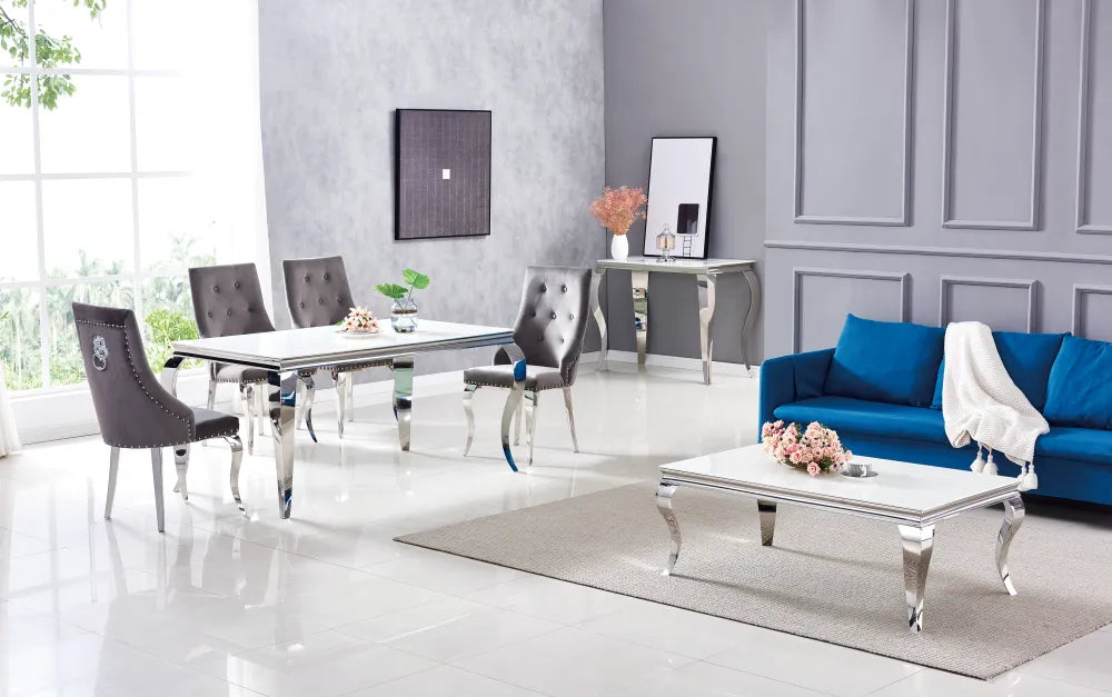 Table à manger BAROQUE chrome