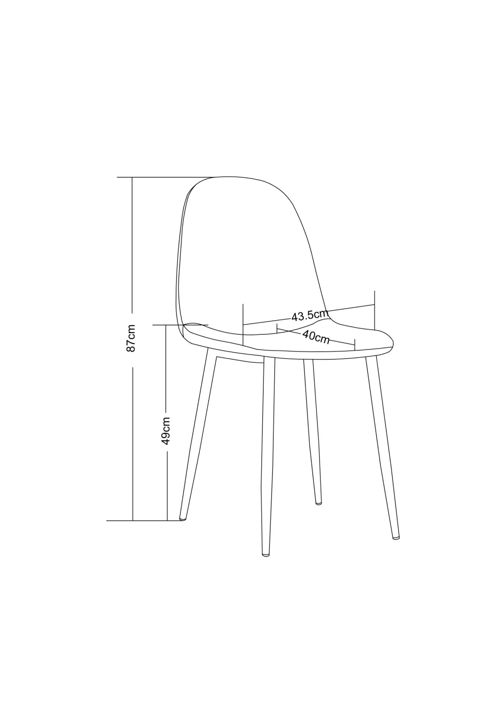 Lot de 2 chaises SCANDINAVE