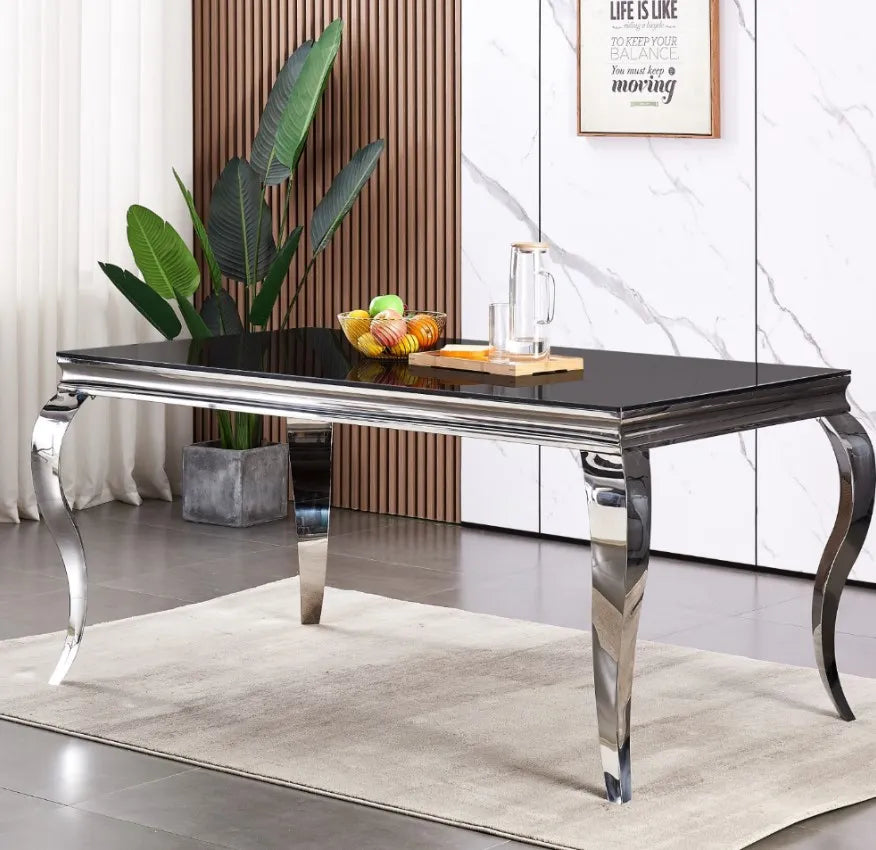Table à manger BAROQUE chrome