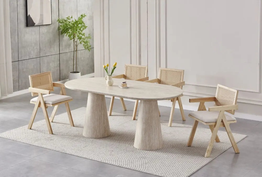 Table à manger ICONE travertin 180 cm