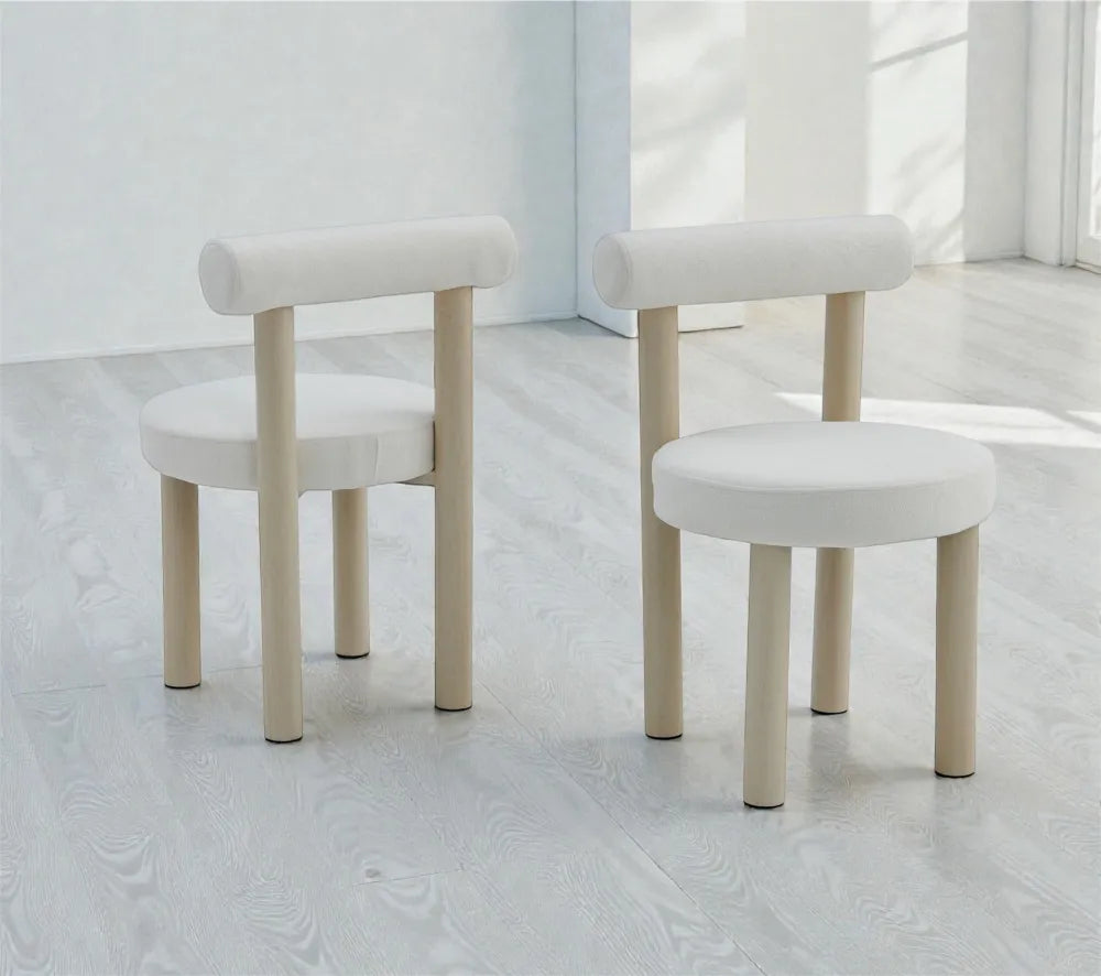 lot de 2 chaises IRINA beige peau de peche