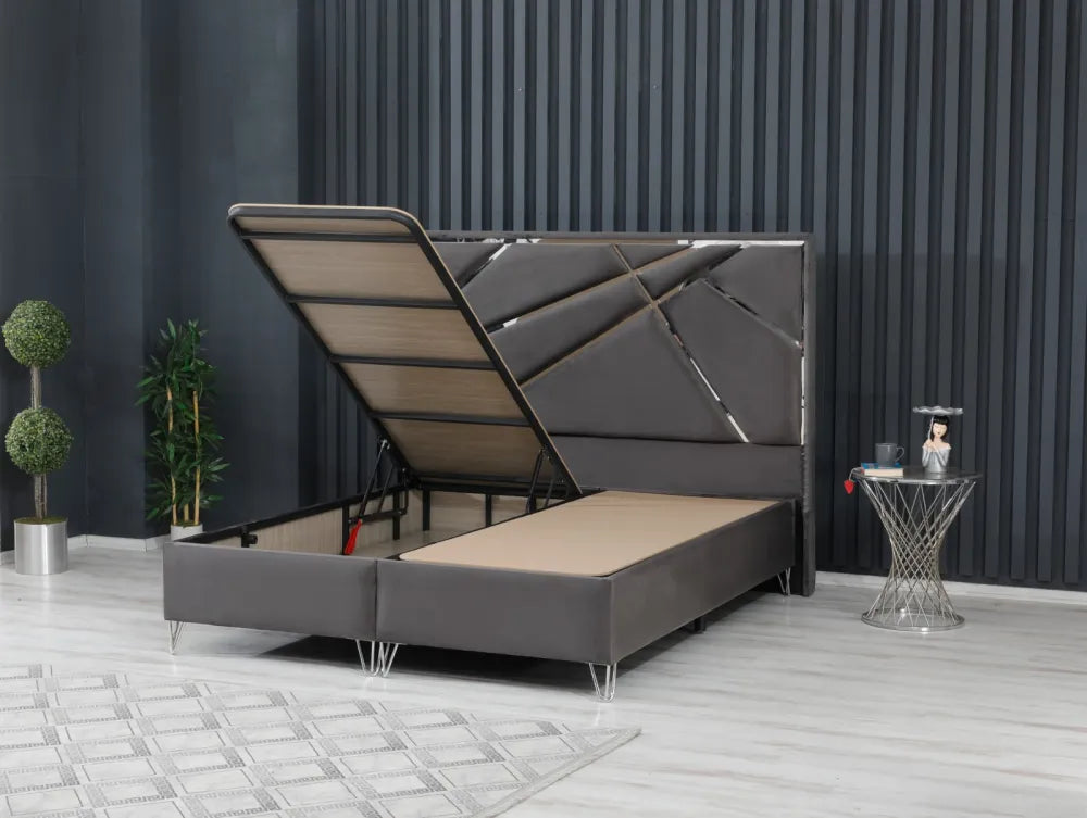 Lit coffre 160x200 RESITAL velours