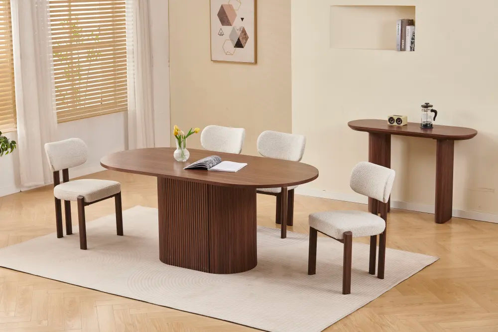 Table à manger PORTA pieds Noyer plateau 180 cm