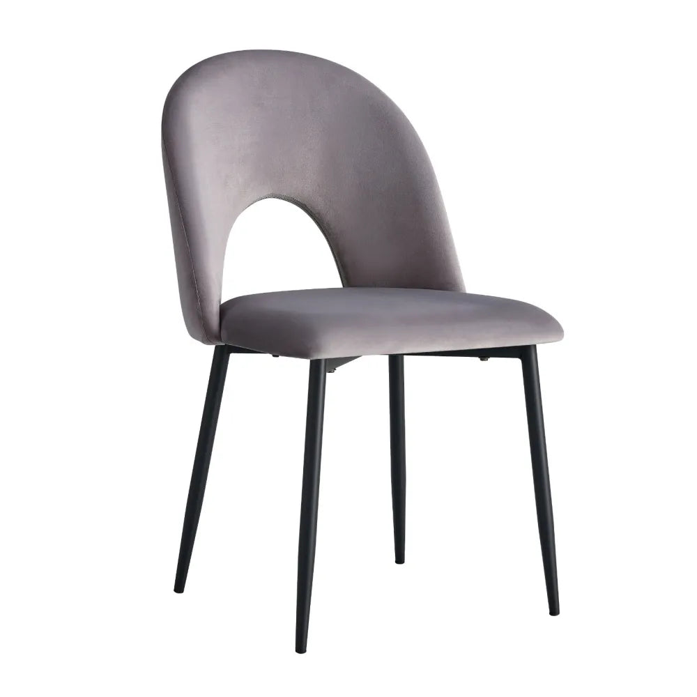 Chaise TEDDY métal noir