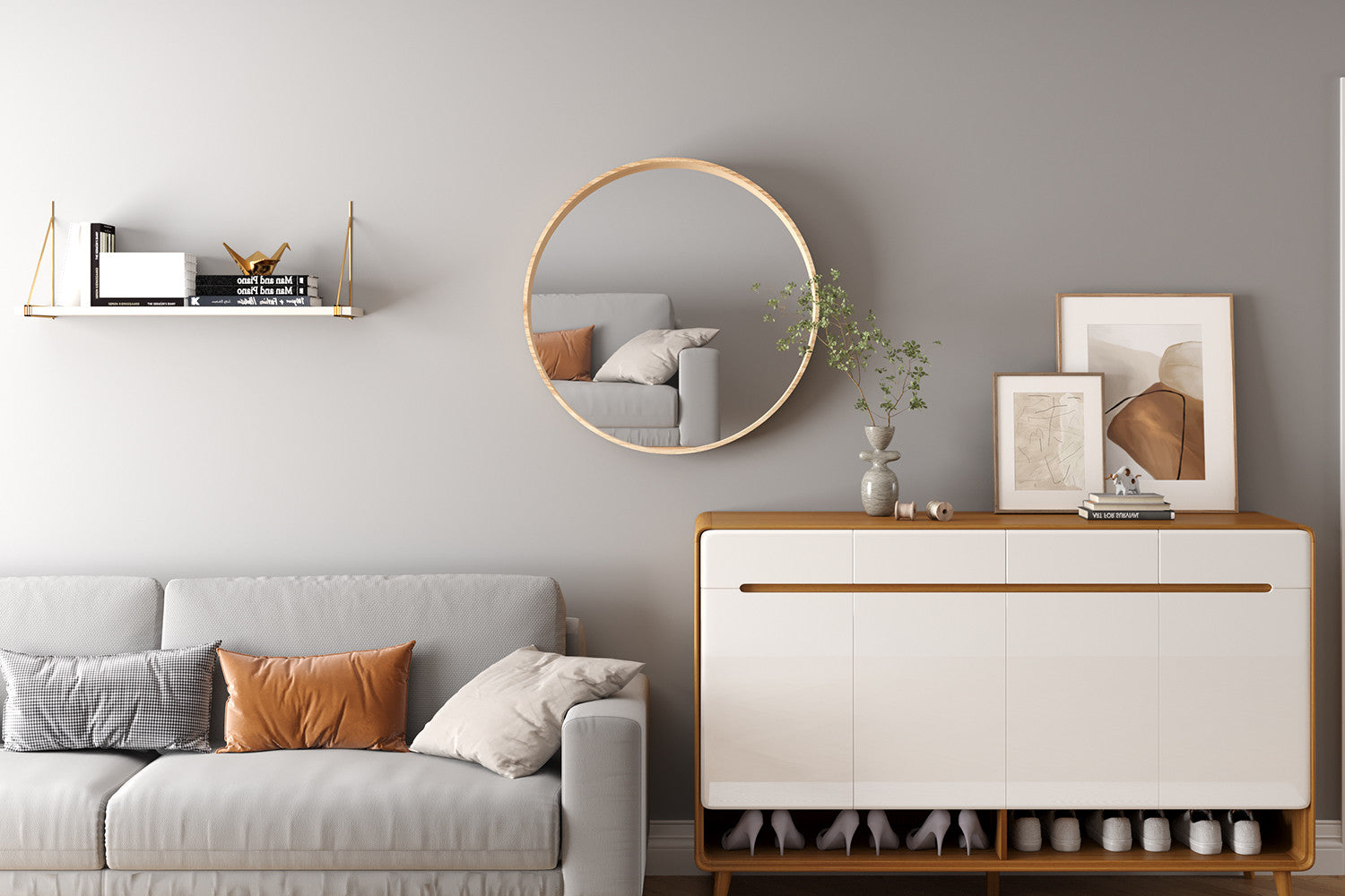 Miroir RIA 80x80 Chêne vieilli