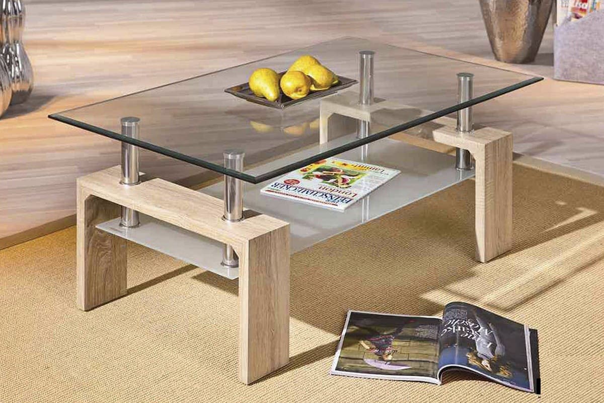 Table basse ALANA en verre trempé
