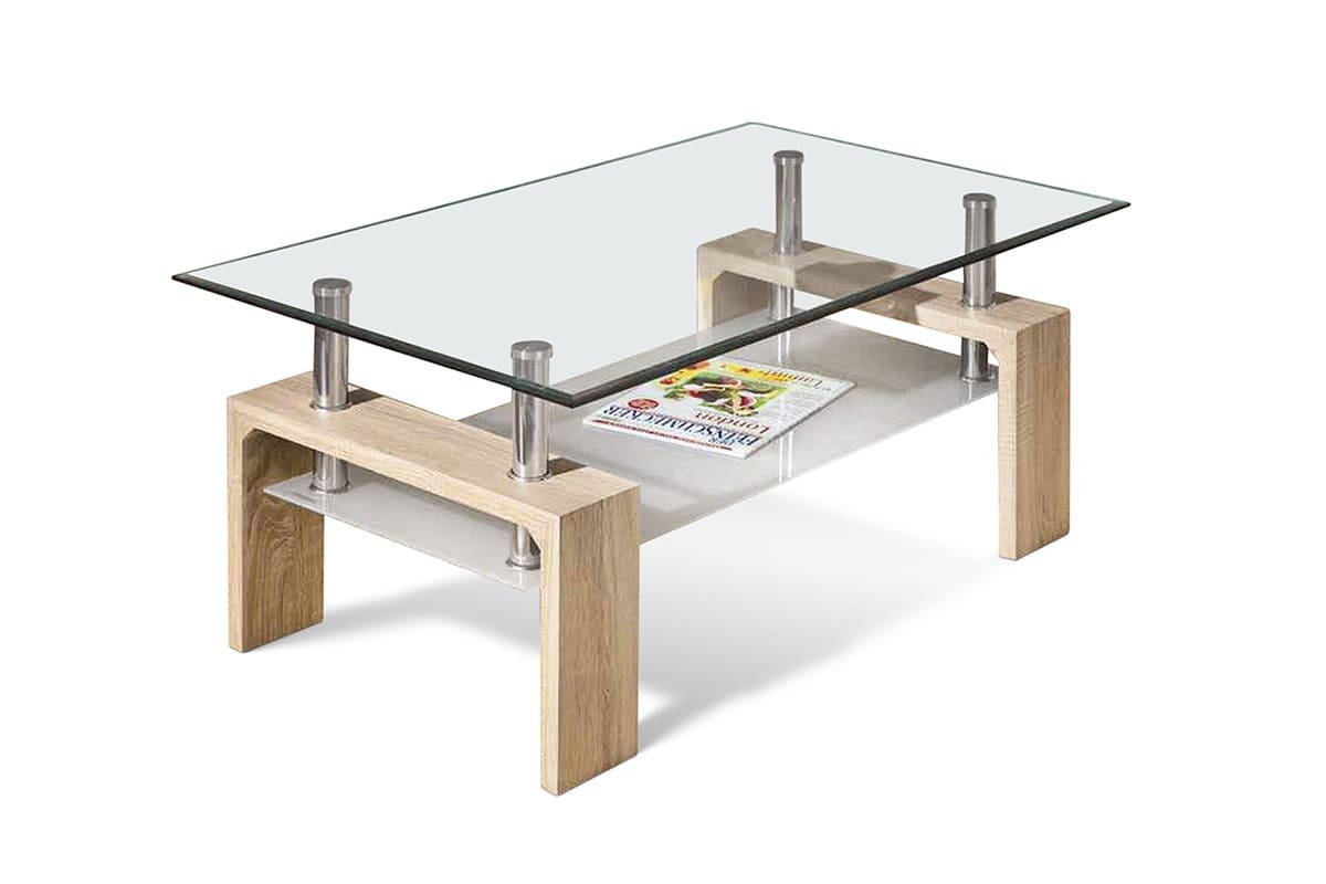 Table basse ALANA en verre trempé