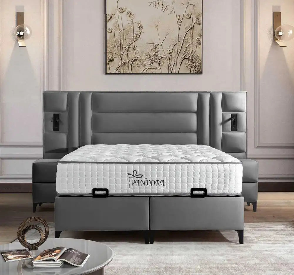 Lit coffre PANDORA en velours