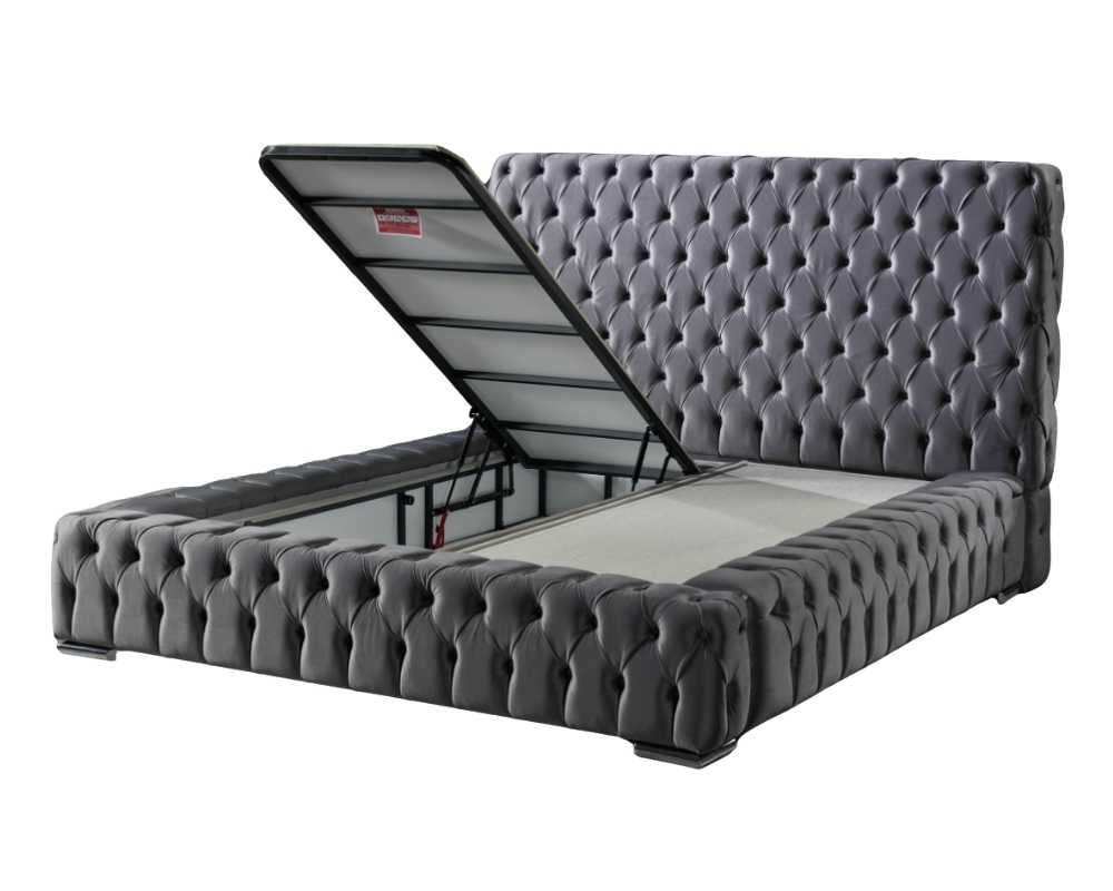 Lit coffre capitonné ROYAL 140x190 cm