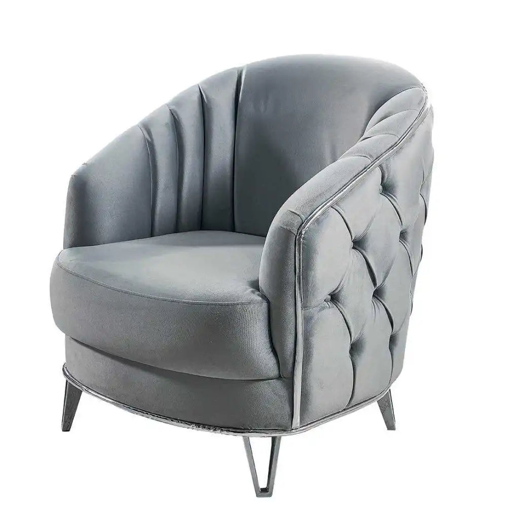 Ensemble de canapés CONFORT 3+2+1 capitonnés #couleur_gris