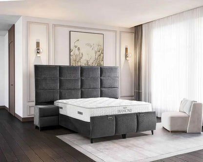 Lit coffre DIAMOND en velours 