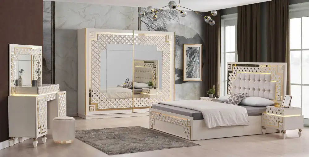 Chambre à coucher complète CRISTAL Gold