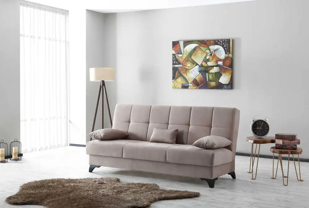 Canapé 3 places LYON clic clac #couleur_beige