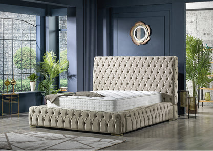 Lit coffre capitonné ROYAL 140x190 cm 