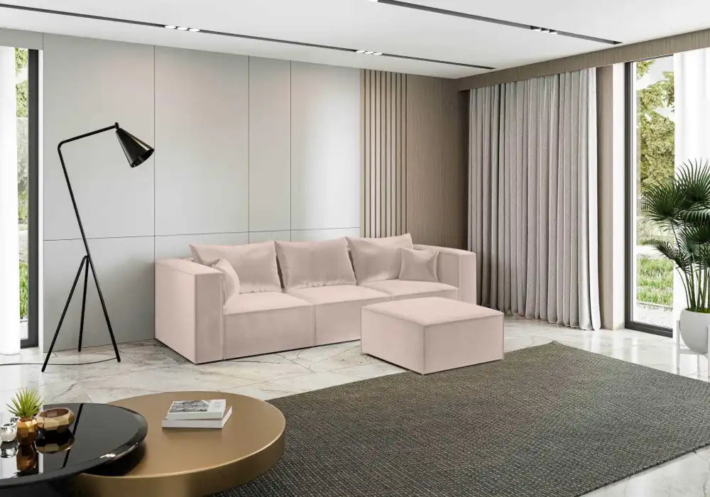 Canapé d'angle POPPY 3 places #couleur_beige