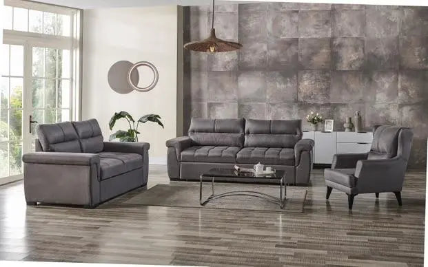 Ensemble de canapés KANSAS 3+2+1 convertibles #couleur_gris