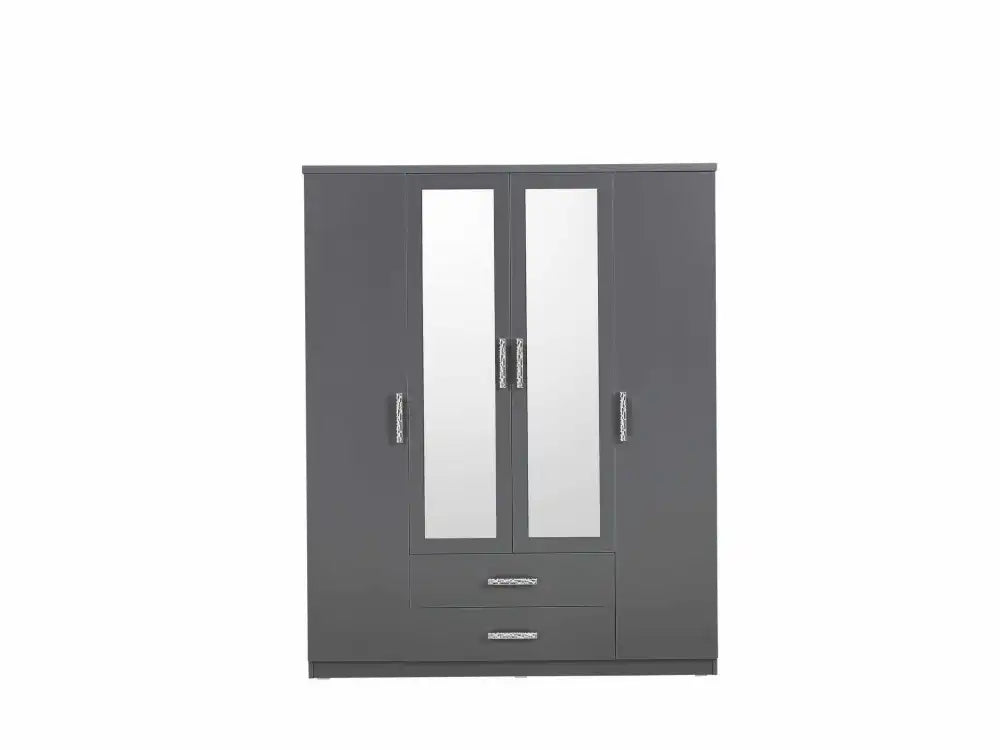 Armoire IBIZA 4 portes gris