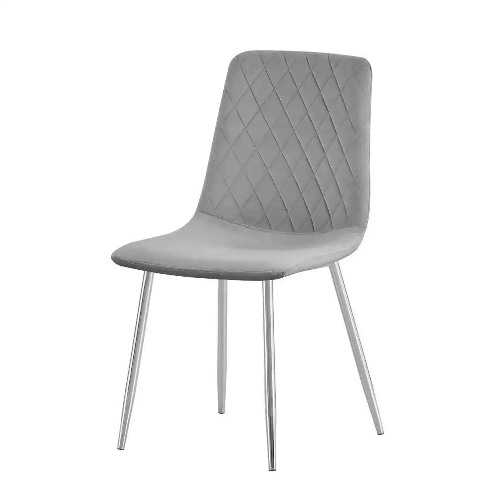 Lot de 2 chaises MIRA chrome velours