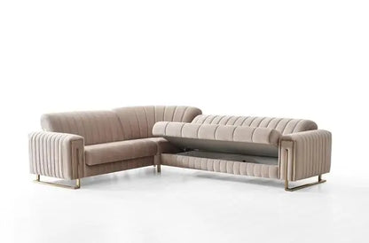 Canapé d'angle 6 places LINEA convertible 