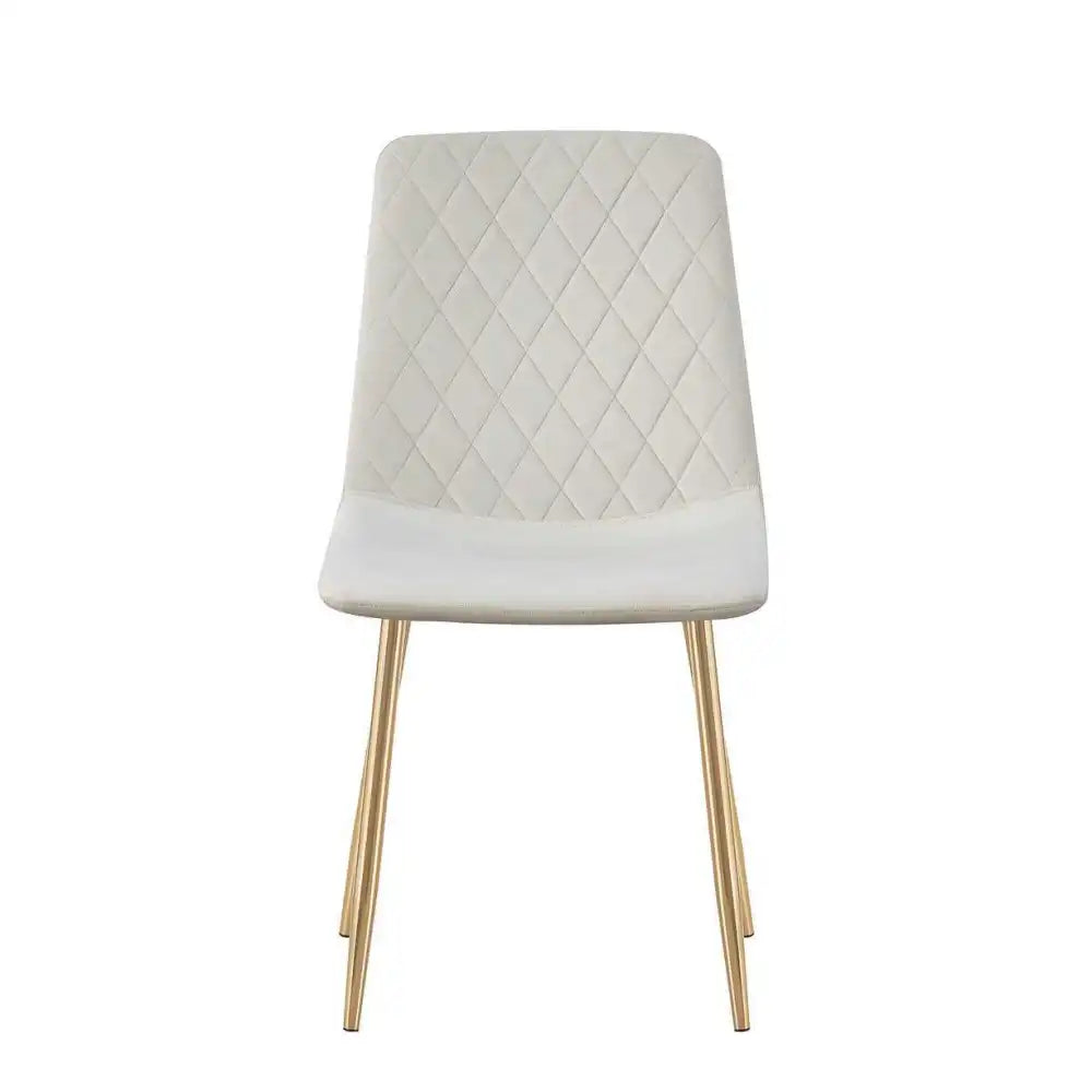 Lot de 2 chaises MIRA gold velours beige