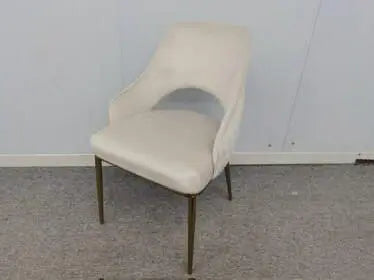 Lot de 2 chaises ELEN gold en velours beige