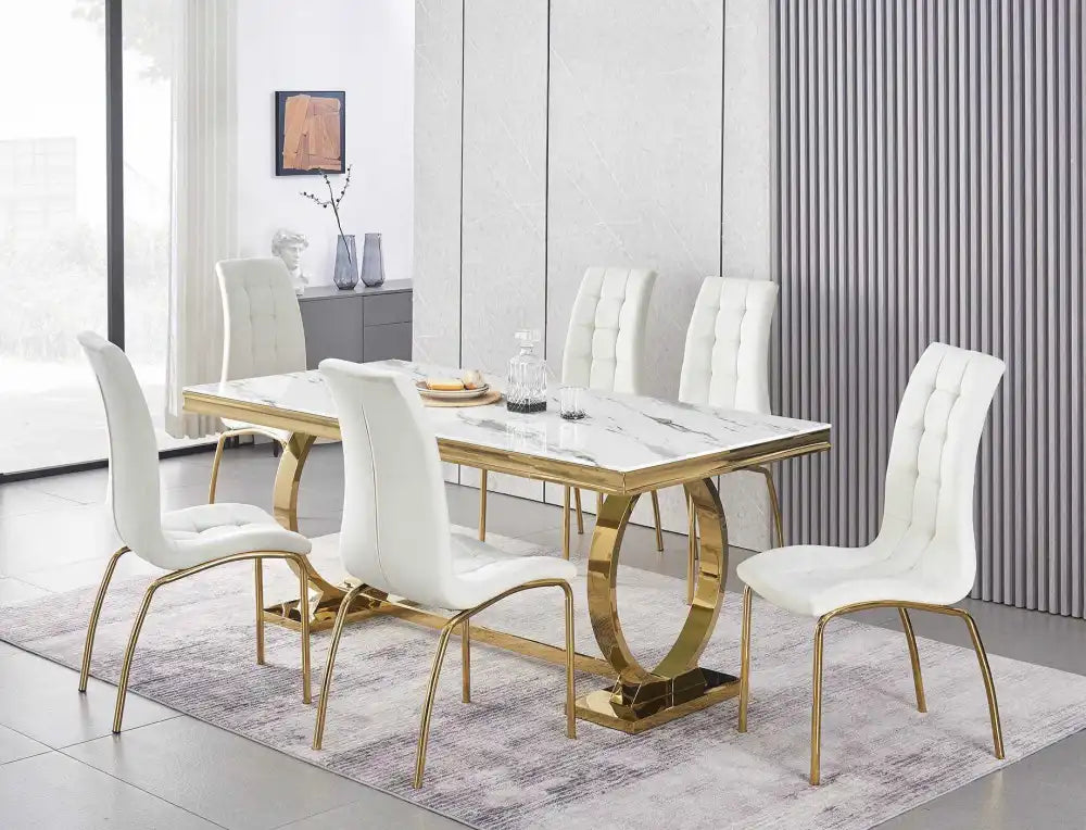 Lot de 2 chaises PARIS gold velours beige