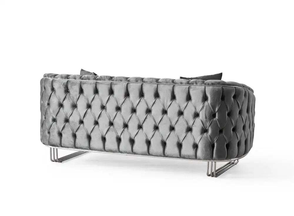Ensemble de canapés ARTEMIS 3+2+1 capitonnés #couleur_gris