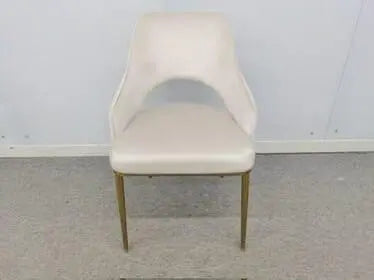 Lot de 2 chaises ELEN gold en velours beige